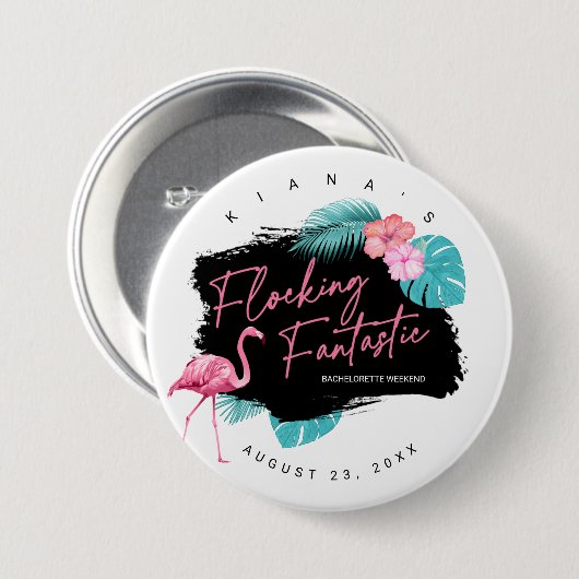 フレミンゴ・バチュロレッテ・フロックイング・ファンタスティック V2 ID930 缶バッジ (正面&裏面)