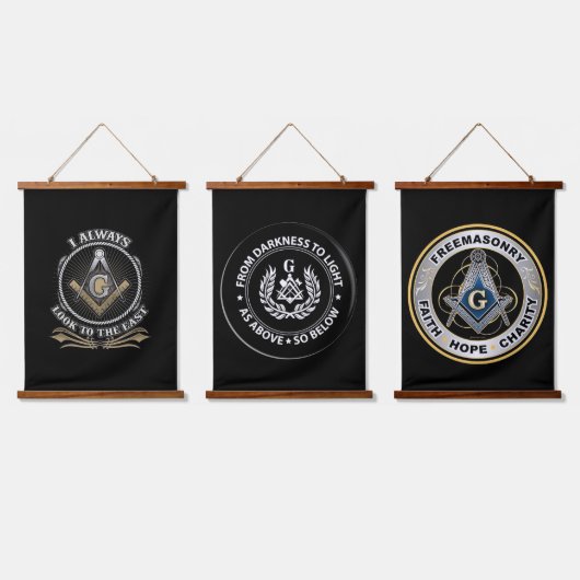 フレメーソンぶら下がったのタペストリー 吊り下げ型タペストリー (トリプル)