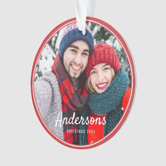 フレモダンームシンプル写真家の記念 オーナメント (正面)
