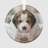 フレモダンームペットの初めてのクリスマス写真 オーナメント (裏面)