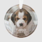 フレモダンームペットの初めてのクリスマス写真 オーナメント (正面)