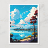 フレモントカリフォルニアヴィンテージ旅行イラストレーション ポストカード (正面)