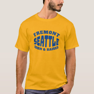 フレモント生まれシアトルと浮き上がったTシャツ Tシャツ