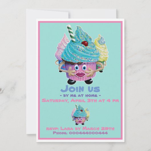 フレンカジュアルズ，ファミリーケーキとコーヒー 招待状 (裏面)