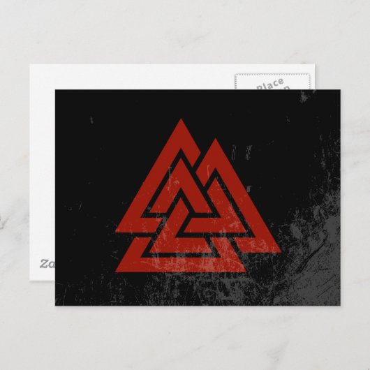 フレンギルの心臓 (赤と黒のグランジ) ポストカード