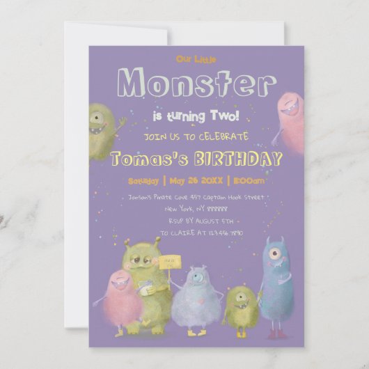 フレンズおもしろいの誕生日 招待状 (正面)