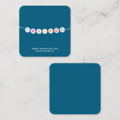 フレンズかわいい友情ブレスレットティール(緑がかった色)バレンタイン エンクロージャーカード (正面/裏面)