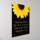フレンズはエンジェルインスパイアズの引用文ひまわり実在の花 箔ポスター (レイダウン)