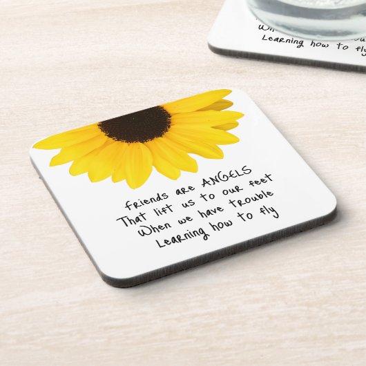 フレンズはエンジェルス引用文ひまわり飲料コース コースター (左側)