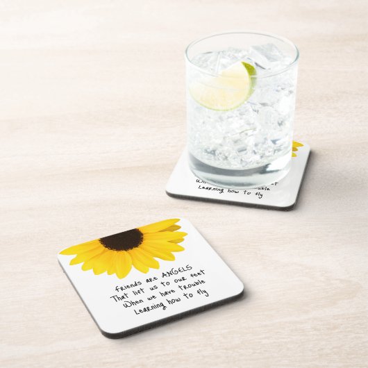 フレンズはエンジェルス引用文ひまわり飲料コース コースター (右側)