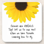 フレンズはエンジェルス引用文ひまわり飲料コース コースター (正面)