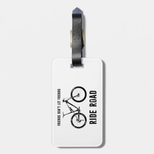 フレンズはフレンズをロード山に乗らせないバイクもしくは自転車に乗る人 ラゲッジタグ (裏面縦)