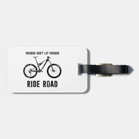 フレンズはフレンズをロード山に乗らせないバイクもしくは自転車に乗る人 ラゲッジタグ (裏面横)
