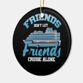 フレンズはフレンズ単独でボート船Tをクルーズさせない セラミックオーナメント (左)