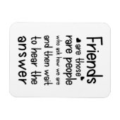 フレンズは希少な人フレンドシップ引用文ブラック マグネット (横)