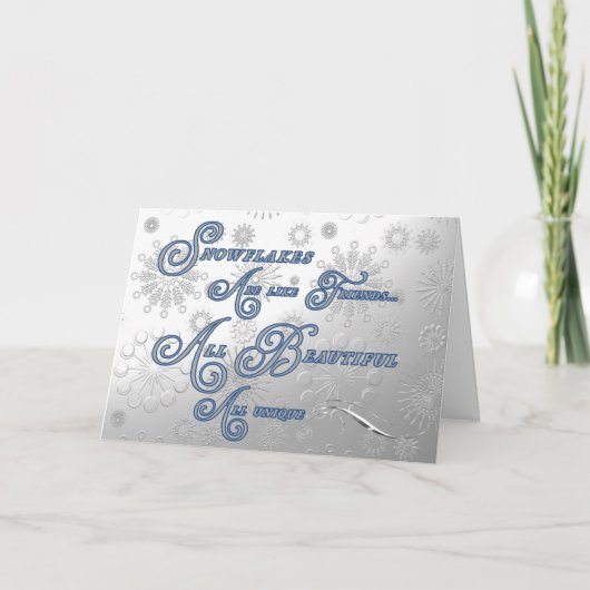 フレンズは雪の結晶ホリデーカードのようなものである シーズンカード (正面)