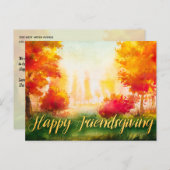フレンズギビングフレンドグリーティング秋秋 ポストカード (正面/裏面)