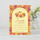 フレンズギビング オータム パンプキンと紅葉のアーチ 招待状 (スタンド正面)