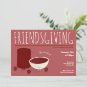フレンズギビング クランベリーソース 感謝祭の食事 招待状 (スタンド正面)