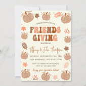 フレンズギビング サンクスギビング ディナー 秋のポンプキン 招待状 (正面)