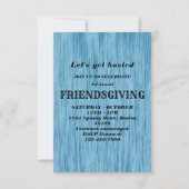 フレンズギビング ディナー フェスト ブルー パンプキン 招待状 (正面)