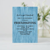 フレンズギビング ディナー フェスト ブルー パンプキン 招待状 (スタンド正面)