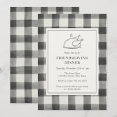 フレンズギビング ディナー ブラック バッファロー プライド 招待状 (正面/裏面)