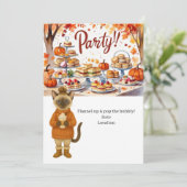 フレンズギビング フランネルを着て、泡の出る飲み物を楽しもう！ 招待状 (スタンド正面)