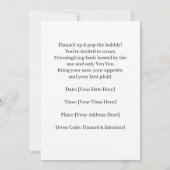 フレンズギビング フランネルを着て、泡の出る飲み物を楽しもう！ 招待状 (裏面)