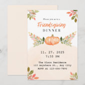 フレンズギビング 招待状 (正面/裏面)