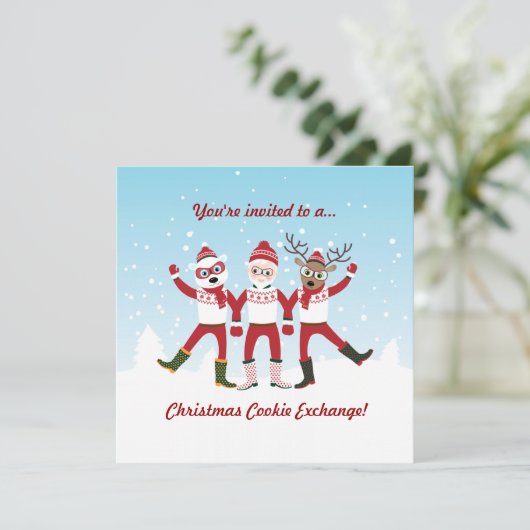 フレンズクリスマスパーティー招待状 招待状 (スタンド正面)