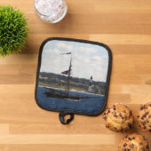 フレンズグッドウィズビッグセーブルライトハウスポットホルダー 鍋敷き (トップダウン)