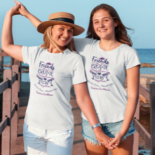 フレンズグループクルーズトリップバカンスパーソナライズされた Tシャツ