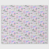 フレンズコラージュラッピング紙 ラッピングペーパー (フラット)