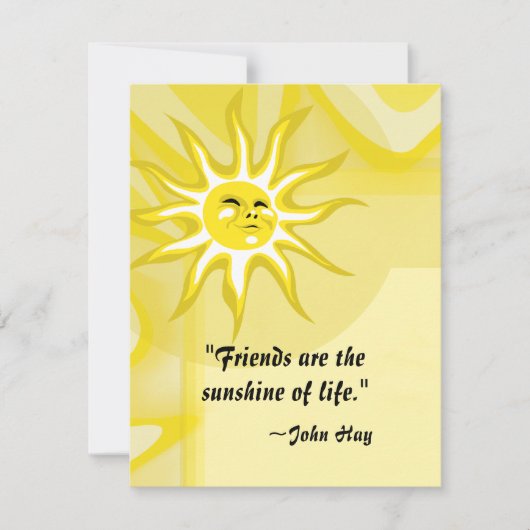 フレンズサンシャイン引用文カスタムグリーティングカード カード (正面)