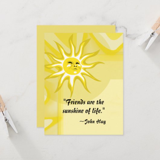フレンズサンシャイン引用文カスタムグリーティングカード カード (正面/裏面インサイチュ)