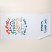 フレンズトリップクルージングクルーズ ビーチタオル (正面)