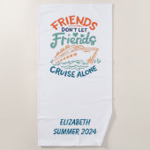 フレンズトリップクルージングクルーズ ビーチタオル (正面)