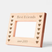 フレンズハートパターカスタムン木製フォトフレーム レーザー彫刻フレーム (左)