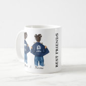 フレンズパーソナライズされた最高のアリズリバ女子ジャン コーヒーマグカップ (正面左)