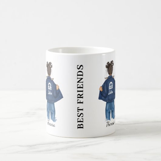 フレンズパーソナライズされた最高のアリズリバ女子ジャン コーヒーマグカップ (中央)
