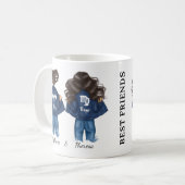 フレンズパーソナライズされた最高のアリー《星座》乙女座ガールジーン コーヒーマグカップ (正面左)