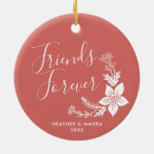 フレンズパーソナライズされた永遠BFFベスティーズ記念 セラミックオーナメント (裏面)