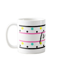 フレンズピンクブルーイエロー水玉模様