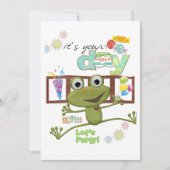 フレンズファミリーカエルハッピーバースデー招待状 招待状 (正面)