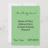 フレンズファミリーカエルハッピーバースデー招待状 招待状 (裏面)