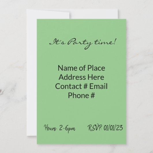 フレンズファミリーカエルハッピーバースデー招待状 招待状 (裏面)