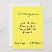 フレンズファミリーハッピーバースデー招待状 招待状 (裏面)