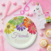 フレンズフォエバーカラフルデイジー ペーパープレート (パーティー)