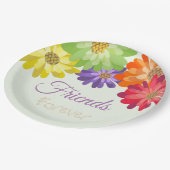 フレンズフォエバーカラフルデイジー ペーパープレート (アングル)